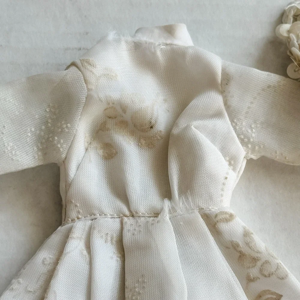 Vintage 1960's‎ Barbie Wedding Dress & Beaded Veil Outfit